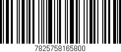 Código de barras (EAN, GTIN, SKU, ISBN): '7825758165800'