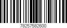 Código de barras (EAN, GTIN, SKU, ISBN): '78257582600'