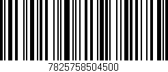 Código de barras (EAN, GTIN, SKU, ISBN): '7825758504500'