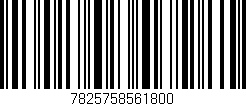 Código de barras (EAN, GTIN, SKU, ISBN): '7825758561800'