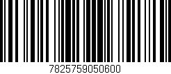 Código de barras (EAN, GTIN, SKU, ISBN): '7825759050600'
