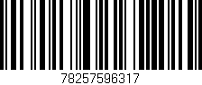 Código de barras (EAN, GTIN, SKU, ISBN): '78257596317'