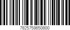 Código de barras (EAN, GTIN, SKU, ISBN): '7825759650800'