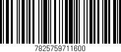 Código de barras (EAN, GTIN, SKU, ISBN): '7825759711600'