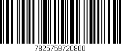 Código de barras (EAN, GTIN, SKU, ISBN): '7825759720800'
