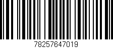 Código de barras (EAN, GTIN, SKU, ISBN): '78257647019'