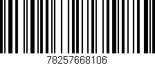 Código de barras (EAN, GTIN, SKU, ISBN): '78257668106'