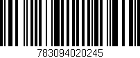 Código de barras (EAN, GTIN, SKU, ISBN): '783094020245'