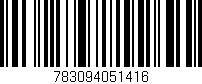 Código de barras (EAN, GTIN, SKU, ISBN): '783094051416'