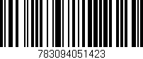 Código de barras (EAN, GTIN, SKU, ISBN): '783094051423'