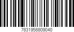 Código de barras (EAN, GTIN, SKU, ISBN): '7831956809040'
