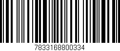 Código de barras (EAN, GTIN, SKU, ISBN): '7833168800334'
