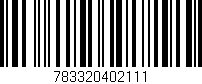 Código de barras (EAN, GTIN, SKU, ISBN): '783320402111'