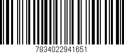 Código de barras (EAN, GTIN, SKU, ISBN): '7834022941651'