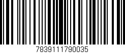 Código de barras (EAN, GTIN, SKU, ISBN): '7839111790035'