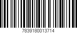 Código de barras (EAN, GTIN, SKU, ISBN): '7839180013714'