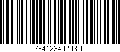 Código de barras (EAN, GTIN, SKU, ISBN): '7841234020326'