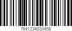 Código de barras (EAN, GTIN, SKU, ISBN): '7841234020456'