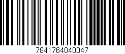 Código de barras (EAN, GTIN, SKU, ISBN): '7841764040047'