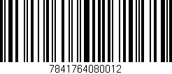 Código de barras (EAN, GTIN, SKU, ISBN): '7841764080012'