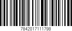 Código de barras (EAN, GTIN, SKU, ISBN): '7842017111798'
