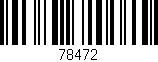 Código de barras (EAN, GTIN, SKU, ISBN): '78472'