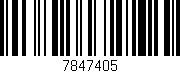 Código de barras (EAN, GTIN, SKU, ISBN): '7847405'