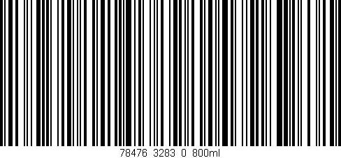Código de barras (EAN, GTIN, SKU, ISBN): '78476_3283_0_800ml'