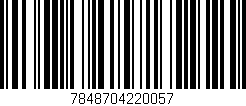 Código de barras (EAN, GTIN, SKU, ISBN): '7848704220057'