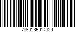 Código de barras (EAN, GTIN, SKU, ISBN): '7850265014938'