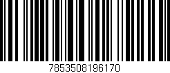Código de barras (EAN, GTIN, SKU, ISBN): '7853508196170'