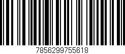 Código de barras (EAN, GTIN, SKU, ISBN): '7856299755618'