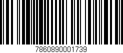 Código de barras (EAN, GTIN, SKU, ISBN): '7860890001739'