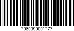 Código de barras (EAN, GTIN, SKU, ISBN): '7860890001777'