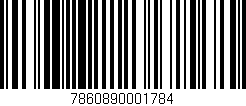 Código de barras (EAN, GTIN, SKU, ISBN): '7860890001784'