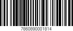 Código de barras (EAN, GTIN, SKU, ISBN): '7860890001814'