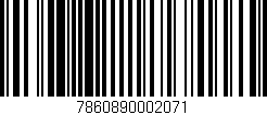 Código de barras (EAN, GTIN, SKU, ISBN): '7860890002071'