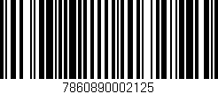 Código de barras (EAN, GTIN, SKU, ISBN): '7860890002125'
