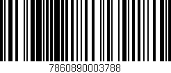 Código de barras (EAN, GTIN, SKU, ISBN): '7860890003788'