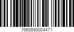Código de barras (EAN, GTIN, SKU, ISBN): '7860890004471'