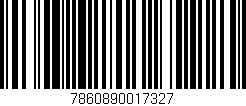 Código de barras (EAN, GTIN, SKU, ISBN): '7860890017327'
