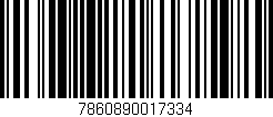 Código de barras (EAN, GTIN, SKU, ISBN): '7860890017334'