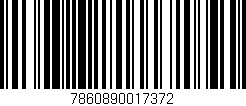 Código de barras (EAN, GTIN, SKU, ISBN): '7860890017372'