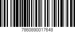 Código de barras (EAN, GTIN, SKU, ISBN): '7860890017648'