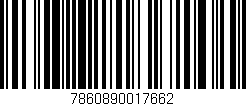 Código de barras (EAN, GTIN, SKU, ISBN): '7860890017662'