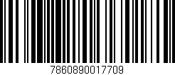 Código de barras (EAN, GTIN, SKU, ISBN): '7860890017709'