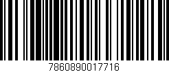 Código de barras (EAN, GTIN, SKU, ISBN): '7860890017716'