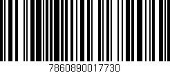 Código de barras (EAN, GTIN, SKU, ISBN): '7860890017730'