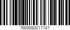 Código de barras (EAN, GTIN, SKU, ISBN): '7860890017747'