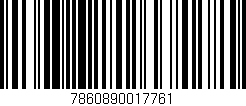 Código de barras (EAN, GTIN, SKU, ISBN): '7860890017761'